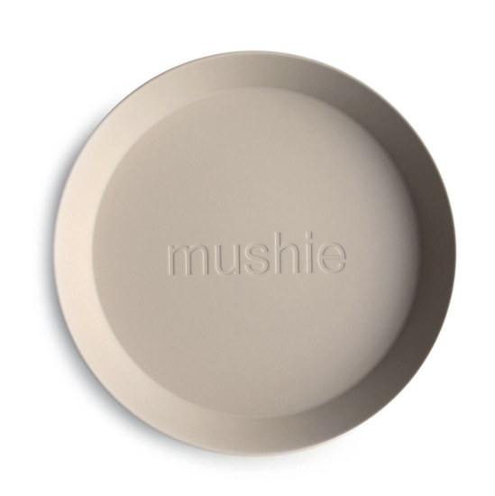 Set van 2 ronde borden vanilla - Mushie