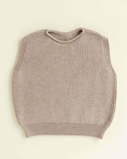 Vest Harvey - Sand - Hvid (Size: 0-6M)