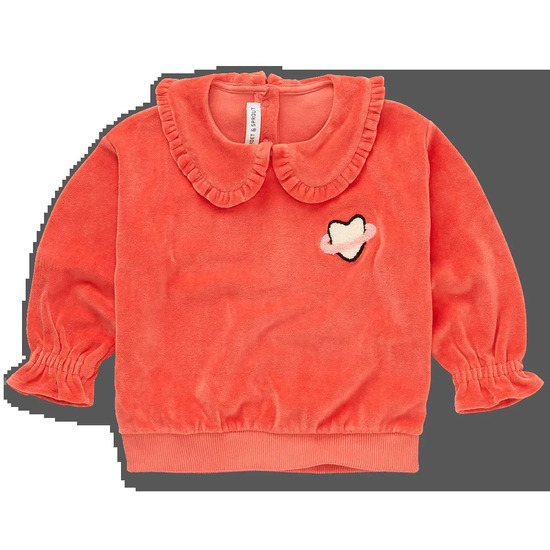 Sweatshirt velvet ruffle - Grenadine - Sproet&Sprout (Size: 12M)
