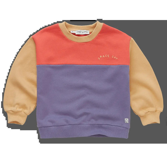 Sweatshirt colourblock - Grenadine - Sproet&Sprout (Size: 6Y)