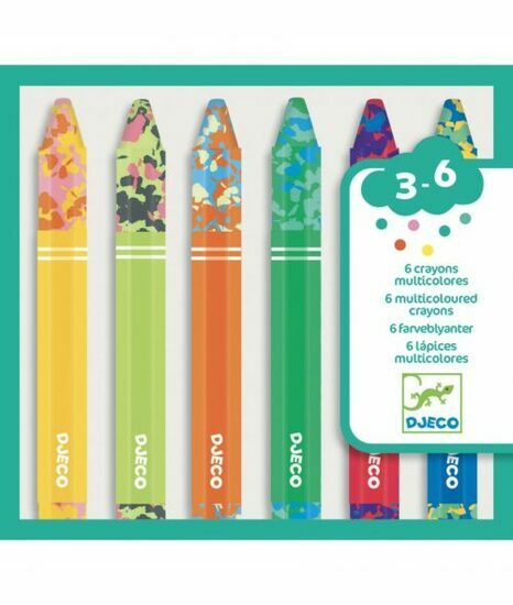 Multicoloured crayons 6 stuks - Djeco