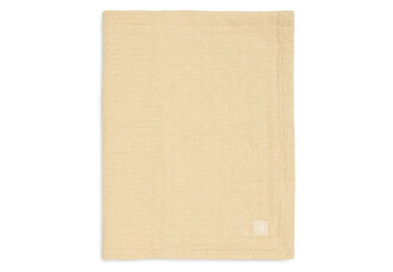 Wiegdeken hydrofiel jacquard - Vanilla - Jollein